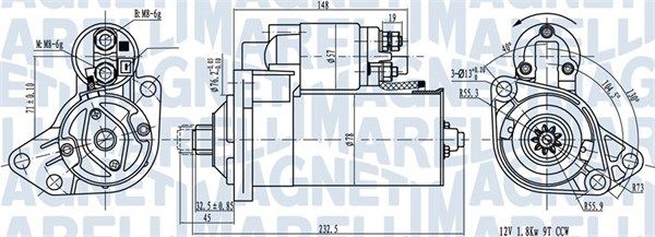 MAGNETI MARELLI Стартер 063720789010